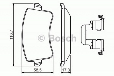BOSCH 0986494637 -  Комплект тормозных колодок, дисковый тормоз
