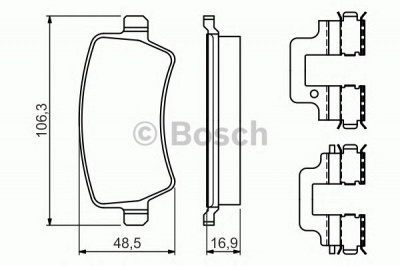 BOSCH 0986494641 -  Комплект тормозных колодок, дисковый тормоз
