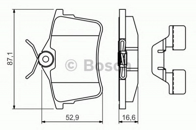 BOSCH 0986494646 -  Комплект тормозных колодок, дисковый тормоз