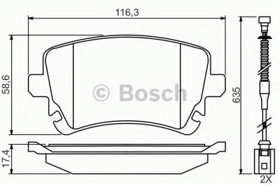 BOSCH 0986494669 -  Комплект тормозных колодок, дисковый тормоз