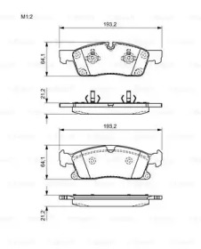 BOSCH 0986494672 -  Комплект тормозных колодок, дисковый тормоз