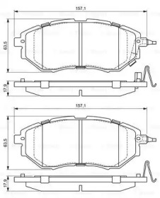 BOSCH 0986494679 -  Комплект тормозных колодок, дисковый тормоз