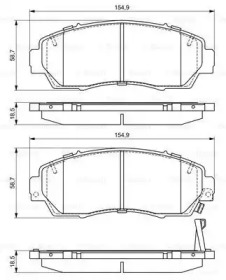 BOSCH 0986494685 -  Комплект тормозных колодок, дисковый тормоз