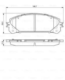 BOSCH 0986494686 -  Комплект тормозных колодок, дисковый тормоз