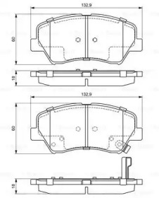 BOSCH 0986494691 -  Комплект тормозных колодок, дисковый тормоз