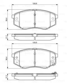 BOSCH 0986494692 -  Комплект тормозных колодок, дисковый тормоз