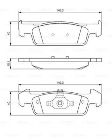 BOSCH 0986494697 -  Комплект тормозных колодок, дисковый тормоз
