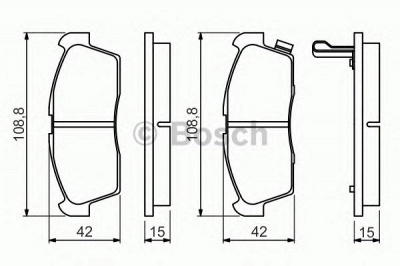BOSCH 0986494700 -  Комплект тормозных колодок, дисковый тормоз