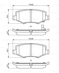 BOSCH 0986494706 -  Комплект тормозных колодок, дисковый тормоз