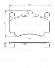 BOSCH 0986494710 -  Комплект тормозных колодок, дисковый тормоз