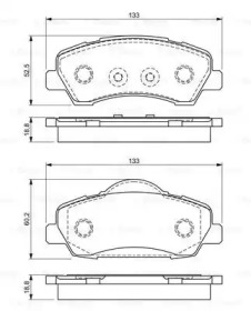 BOSCH 0986494713 -  Комплект тормозных колодок, дисковый тормоз