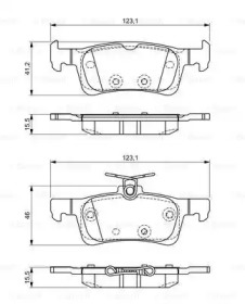 BOSCH 0986494715 -  Комплект тормозных колодок, дисковый тормоз