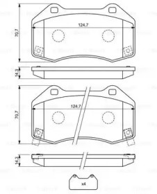 BOSCH 0986494718 -  Комплект тормозных колодок, дисковый тормоз