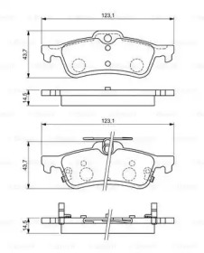 BOSCH 0986494719 -  Комплект тормозных колодок, дисковый тормоз