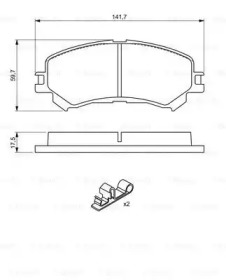 BOSCH 0986494720 -  Комплект тормозных колодок, дисковый тормоз