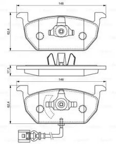 BOSCH 0986494721 -  Комплект тормозных колодок, дисковый тормоз