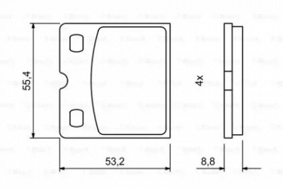 BOSCH 0986494775 -  Комплект тормозных колодок, дисковый тормоз