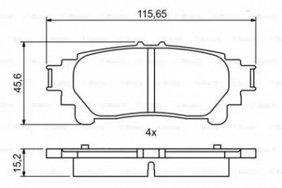 BOSCH 0986494873 -  Комплект тормозных колодок, дисковый тормоз