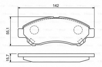 BOSCH 0986494936 -  Комплект тормозных колодок, дисковый тормоз