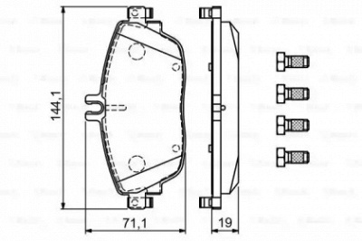 BOSCH 0986494937 -  Комплект тормозных колодок, дисковый тормоз