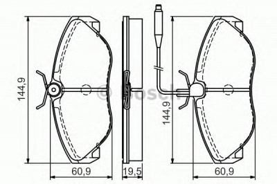 BOSCH 0986495056 -  Комплект тормозных колодок, дисковый тормоз