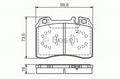 BOSCH 0986495057 -  Комплект тормозных колодок, дисковый тормоз