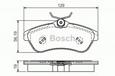 BOSCH 0986495064 -  Комплект тормозных колодок, дисковый тормоз