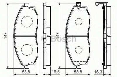 BOSCH 0986495065 -  Комплект тормозных колодок, дисковый тормоз