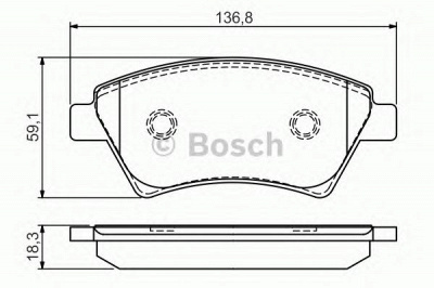 BOSCH 0986495071 -  Комплект тормозных колодок, дисковый тормоз