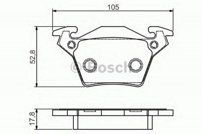 BOSCH 0986495074 -  Комплект тормозных колодок, дисковый тормоз