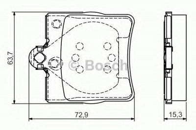 BOSCH 0986495080 -  Комплект тормозных колодок, дисковый тормоз