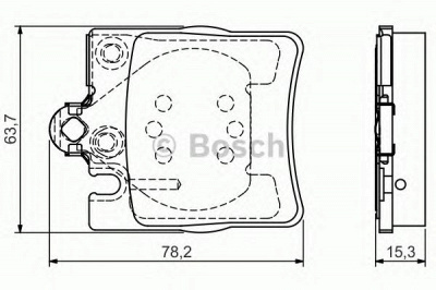 BOSCH 0986495081 -  Комплект тормозных колодок, дисковый тормоз