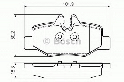 BOSCH 0986495088 -  Комплект тормозных колодок, дисковый тормоз