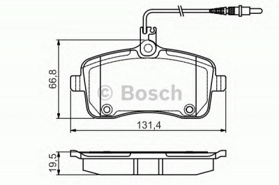 BOSCH 0986495091 -  Комплект тормозных колодок, дисковый тормоз