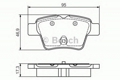 BOSCH 0986495092 -  Комплект тормозных колодок, дисковый тормоз