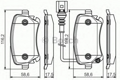 BOSCH 0986495094 -  Комплект тормозных колодок, дисковый тормоз