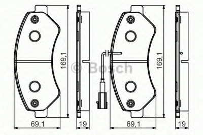BOSCH 0986495095 -  Комплект тормозных колодок, дисковый тормоз