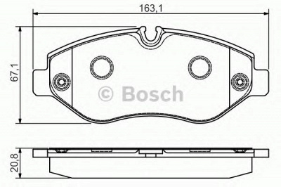 BOSCH 0986495098 -  Комплект тормозных колодок, дисковый тормоз
