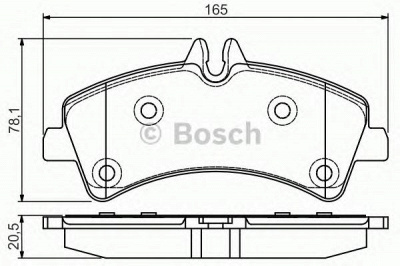 BOSCH 0986495099 -  Комплект тормозных колодок, дисковый тормоз