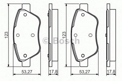 BOSCH 0986495102 -  Комплект тормозных колодок, дисковый тормоз