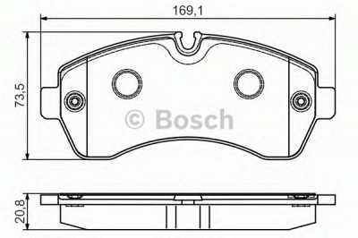 BOSCH 0986495107 -  Комплект тормозных колодок, дисковый тормоз