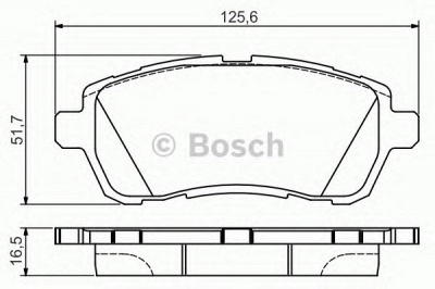 BOSCH 0986495108 -  Комплект тормозных колодок, дисковый тормоз