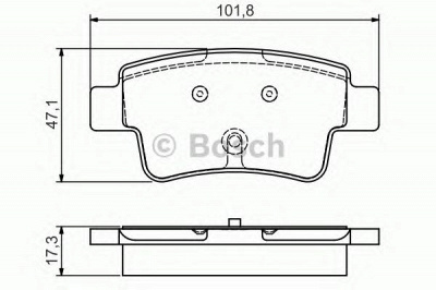 BOSCH 0986495111 -  Комплект тормозных колодок, дисковый тормоз