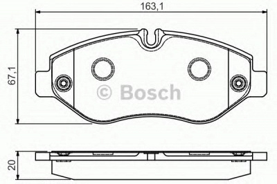 BOSCH 0986495113 -  Комплект тормозных колодок, дисковый тормоз
