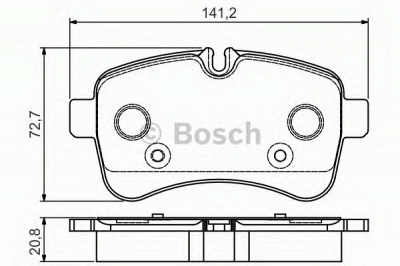 BOSCH 0986495120 -  Комплект тормозных колодок, дисковый тормоз