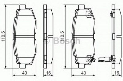 BOSCH 0986495135 -  Комплект тормозных колодок, дисковый тормоз