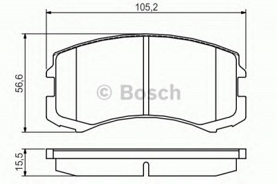 BOSCH 0986495158 -  Комплект тормозных колодок, дисковый тормоз