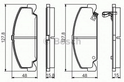 BOSCH 0986495163 -  Комплект тормозных колодок, дисковый тормоз