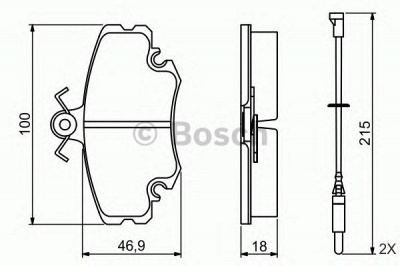 BOSCH 0986495212 -  Комплект тормозных колодок, дисковый тормоз