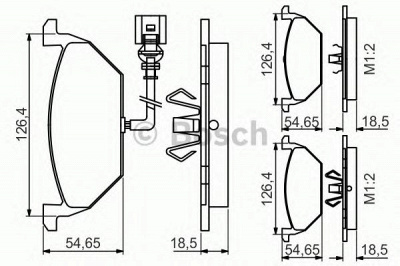 BOSCH 0986495213 -  Комплект тормозных колодок, дисковый тормоз